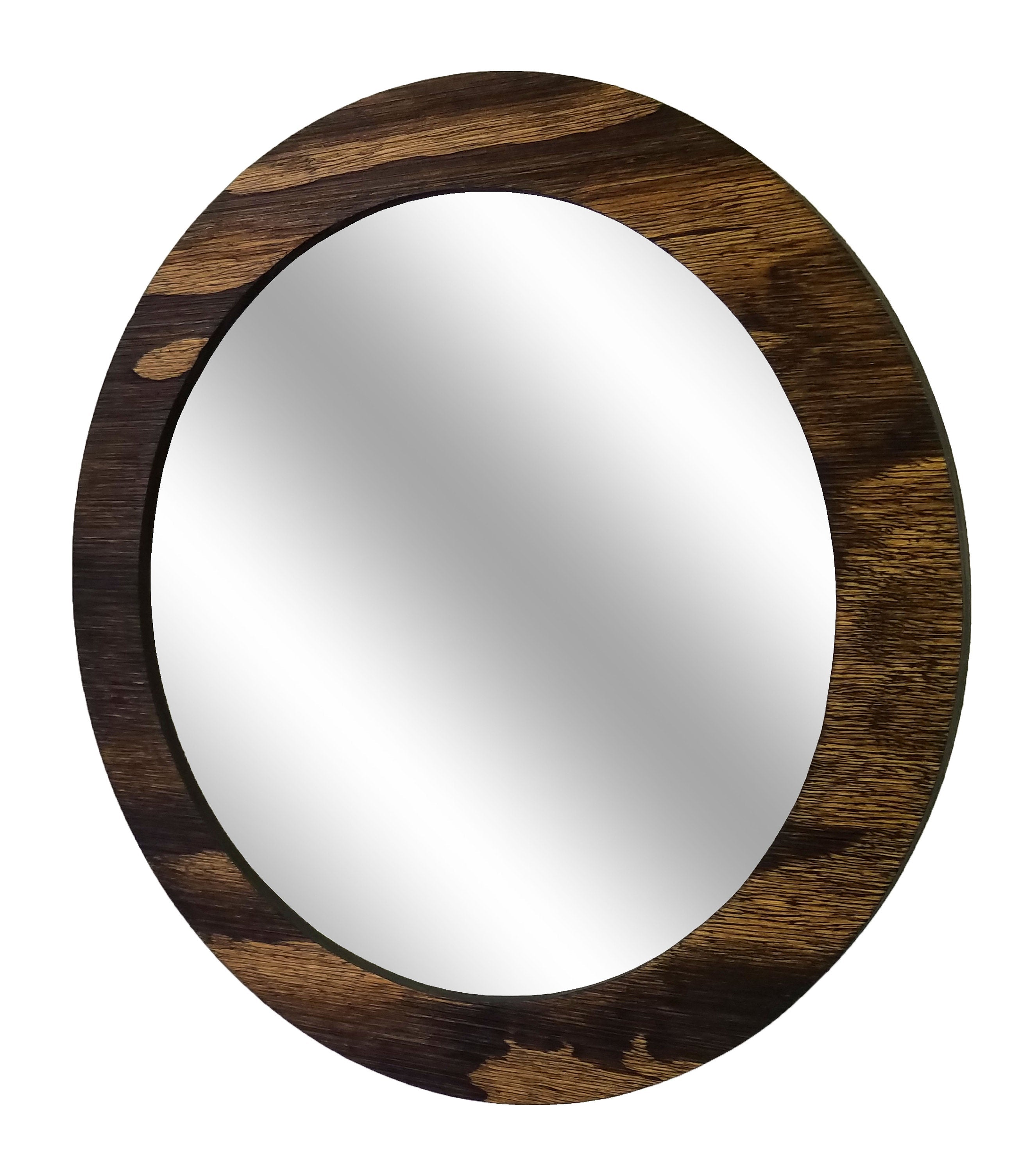 Wood Basics Round Decorative Wall Mirror - Renewed Decor & Storage