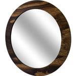 Wood Basics Round Decorative Wall Mirror - Renewed Decor & Storage
