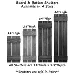 Board & Batten Shutters 4 Custom Sizes
