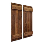 Board & Batten Shutters - 20 Stain Colors, Shown in Special Walnut