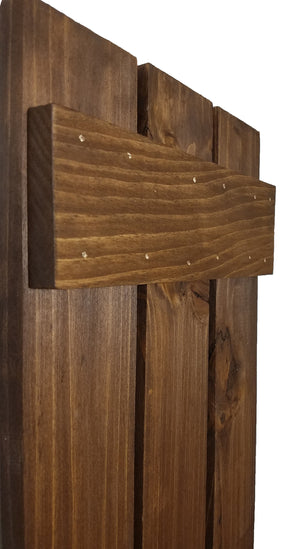 Board & Batten Shutters - 20 Stain Colors, Shown in Special Walnut