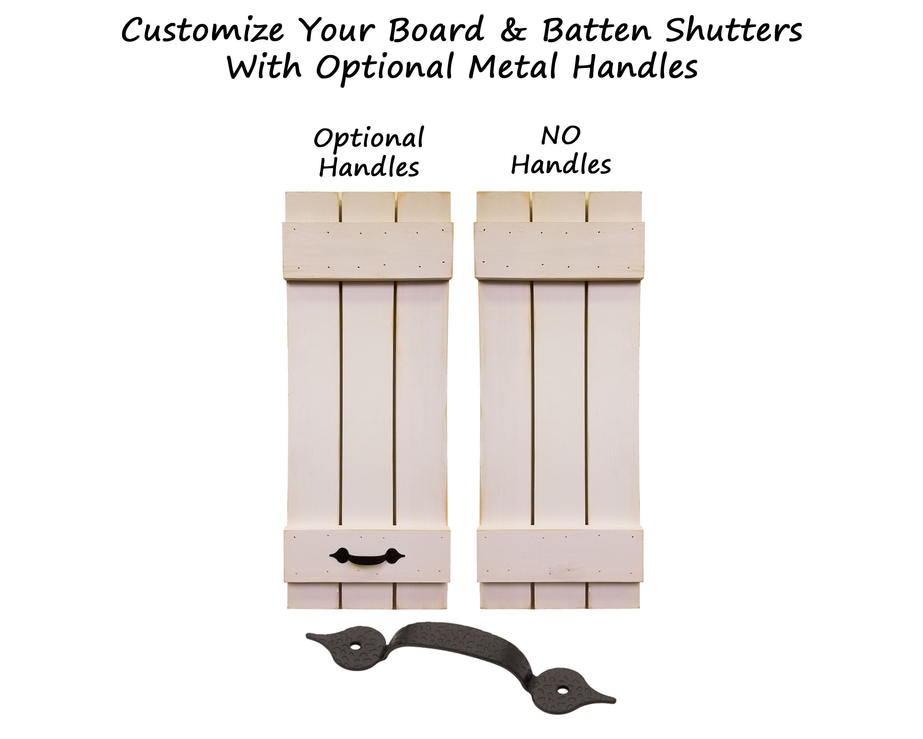 Board & Batten Shutters with Handles