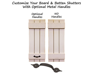 Board & Batten Shutters with Handles