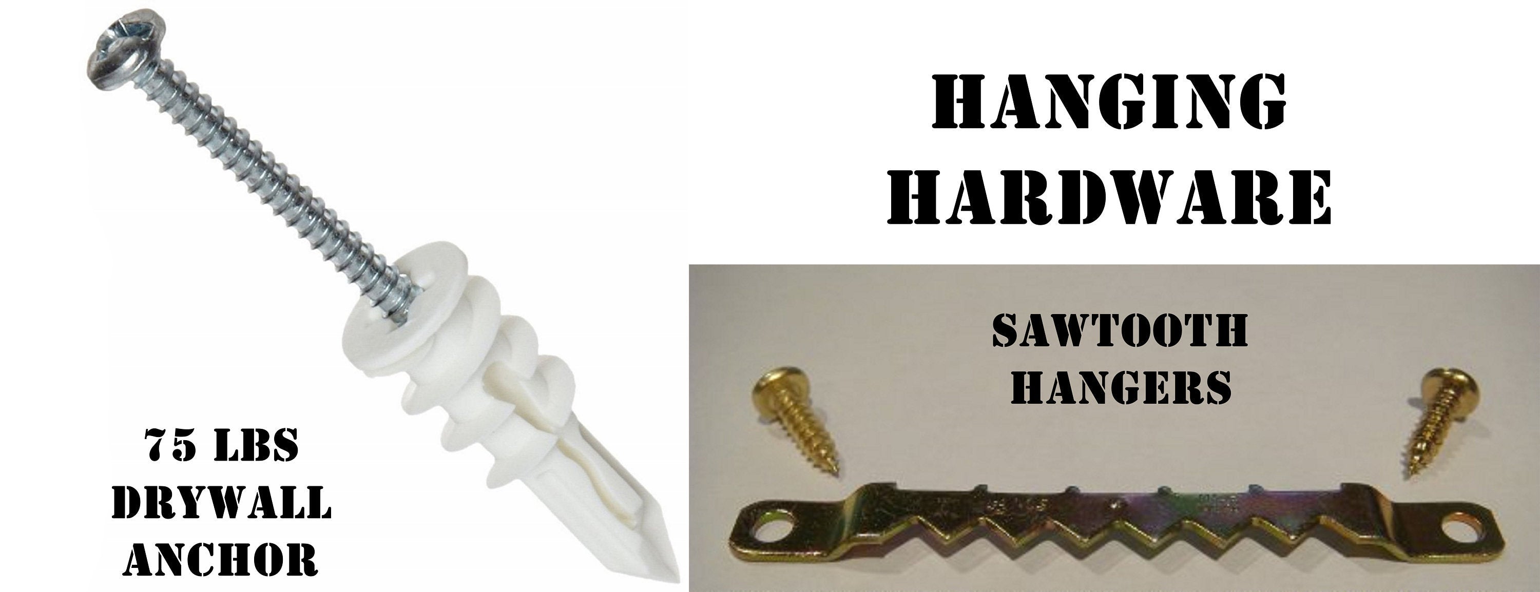 Sawtooth Hangers and Drywall Anchors