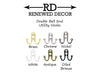 Double Prong Ball End Utility Hook - 6 Hook Finishes by Renewed Decor & Storage