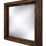 Farmhouse Wood Framed Wall Mirror, 5 Sizes & 20 Colors, Shown in Jacobean