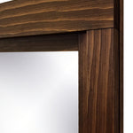Farmhouse Wood Framed Wall Mirror, 5 Sizes & 20 Colors, Shown in Jacobean