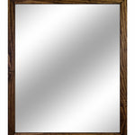 Carriage House Framed Mirror - Available In 6 Sizes & 20 Stain Colors, Shown in Dark Walnut