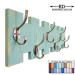 Easton Wall Mounted Hook Rack - 20 Paint Colors - Renewed Decor & Storage