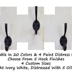 Easton Wall Mounted Hook Rack, Shown in Bright White with Oiled Bronze Hooks