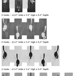 Easton Wall Mounted Hook Rack Sizes