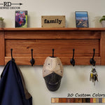 Langhorne Wall Coat Rack With Shelf, 20 Stain Colors - Renewed Decor & Storage