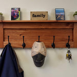 Langhorne Wall Coat Rack With Shelf, 20 Stain Colors - Renewed Decor & Storage