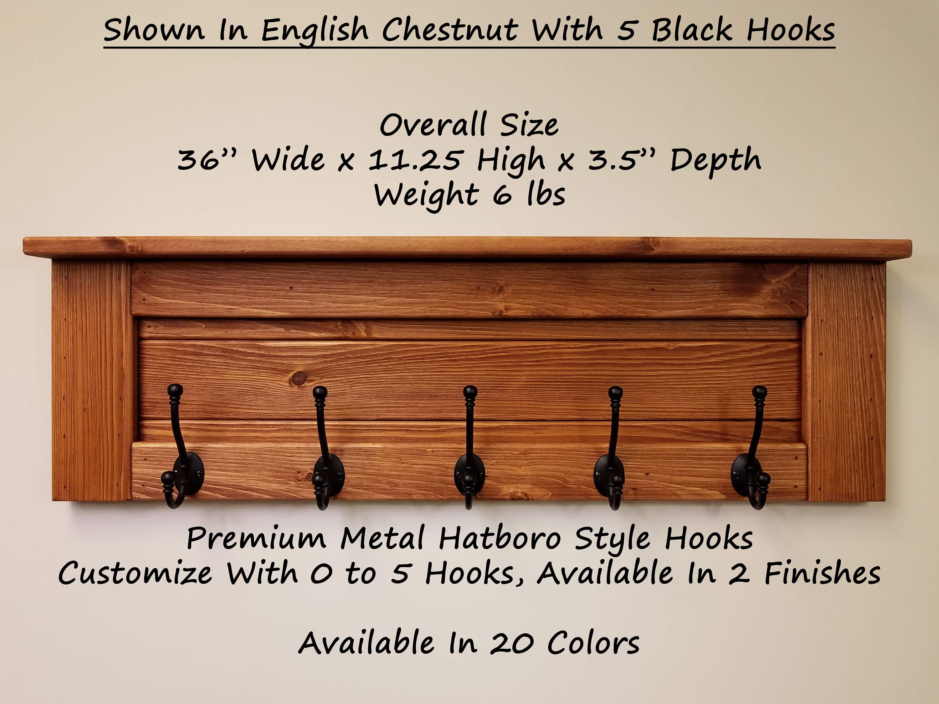 Coat Rack 24 Decorative Coat Hanger, Hand Forged Iron Coat Hooks Add  Character to Any Rustic Interior Decor Ball End Style, Six Hooks 