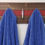 Cape May Boat Cleat Wall Hooks - 400 Color Combinations, Jacobean & Sundried Tomato Red