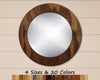 Wood Basics Round Decorative Wall Mirror - Renewed Decor & Storage