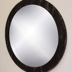 Wood Basics Round Decorative Wall Mirror, Mirror Wall Decor, Vanity Mirror, Bathroom Mirror, Industrial Mirror, Rustic Mirror - Renewed Decor & Storage