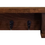 Allen Street Floating Shelf, Key Hooks and Wall Organizer - 20 Stain Colors, Shown In Special Walnut