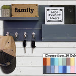 Norwich Wall Mount Mail Organizer, Entryway Wall Organizer, Key Holder for Wall, Floating Shelf, Wall Hooks, Rustic Decor - Renewed Decor & Storage
