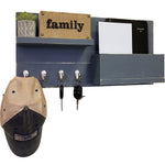 Norwich Wall Mount Mail Organizer, Entryway Wall Organizer, Key Holder for Wall, Floating Shelf, Wall Hooks, Rustic Decor - Renewed Decor & Storage