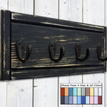 Herringbone Wall Hook Coat Rack 4 Sizes & 20 Colors, Handmade in the USA