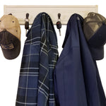 Herringbone Wall Hook Coat Rack 4 Sizes & 20 Colors, Antique White & Oiled Bronze Hooks