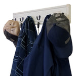 Herringbone Wall Hook Coat Rack 4 Sizes & 20 Colors, Antique White & Oiled Bronze Hooks