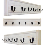 Herringbone Wall Hook Coat Rack 4 Sizes & 20 Colors, Antique White & Oiled Bronze Hooks