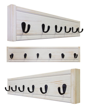 Mid-Century Hook Rack - White