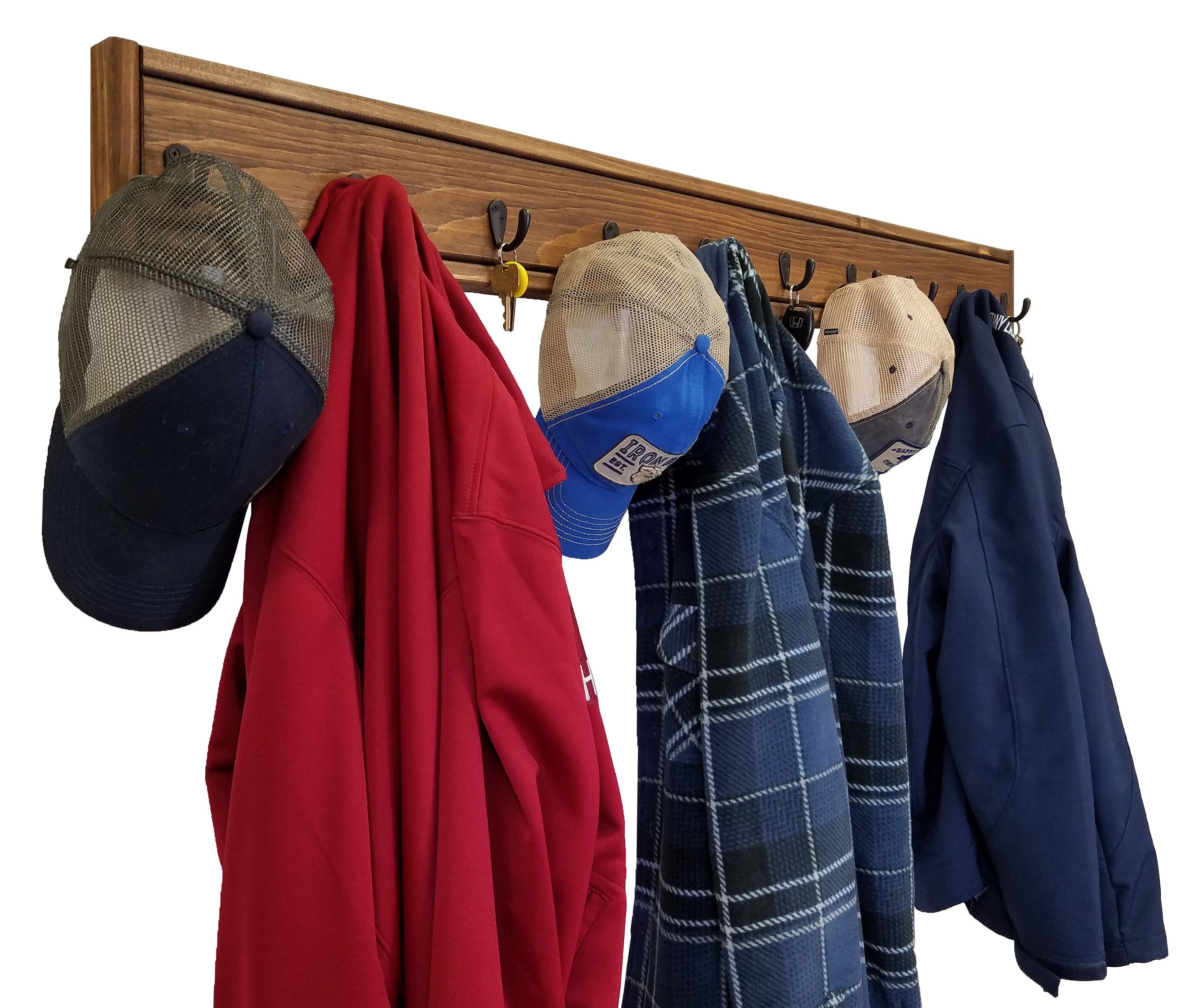 Herringbone Wall Hook Coat Rack 4 Sizes & 20 Colors, Special Walnut & Oiled Bronze Hooks