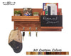 Chalkboard Front Classic Farmhouse Wall Mounted Organizer - 20 Stain Colors - Renewed Decor