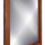Farmhouse Wood Framed Wall Mirror - 20 Stain Colors, Shown in English Chestnut 