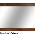 Natural Rustic Wall Mirror, Reclaimed Styled Wood Mirror, Vanity Mirror, Barnwood Mirror, Farmhouse Wall Decor, Bathroom Decor - Renewed Decor & Storage