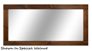 Natural Rustic Wall Mirror, Reclaimed Styled Wood Mirror, Vanity Mirror, Barnwood Mirror, Farmhouse Wall Decor, Bathroom Decor - Renewed Decor & Storage