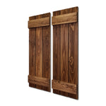 Board & Batten Shutters - 20 Stain Colors, Shown in Special Walnut