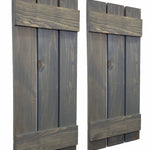 Board & Batten Shutters - 20 Stain Colors, Shown in Classic Gray