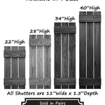 Board & Batten Shutters - 4 Custom Sizes