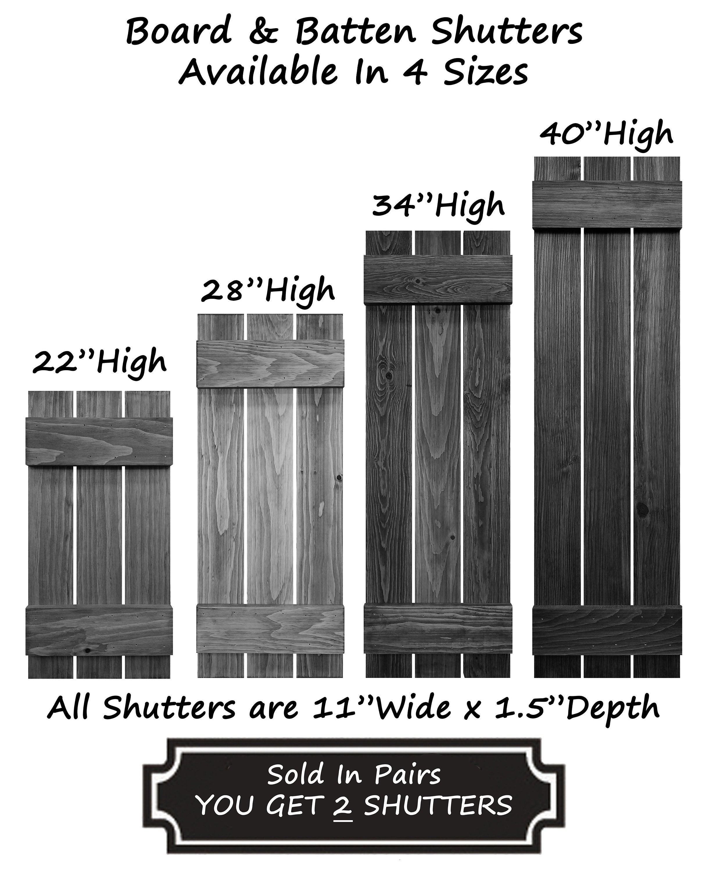 Board & Batten Shutters 4 Custom Colors