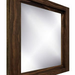 Farmhouse Wood Framed Wall Mirror, 5 Sizes & 20 Colors, Shown in Jacobean