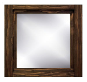 Farmhouse Wood Framed Wall Mirror, 5 Sizes & 20 Colors, Shown in Jacobean