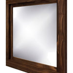 Farmhouse Wood Framed Wall Mirror, 5 Sizes & 20 Colors, Shown in Jacobean