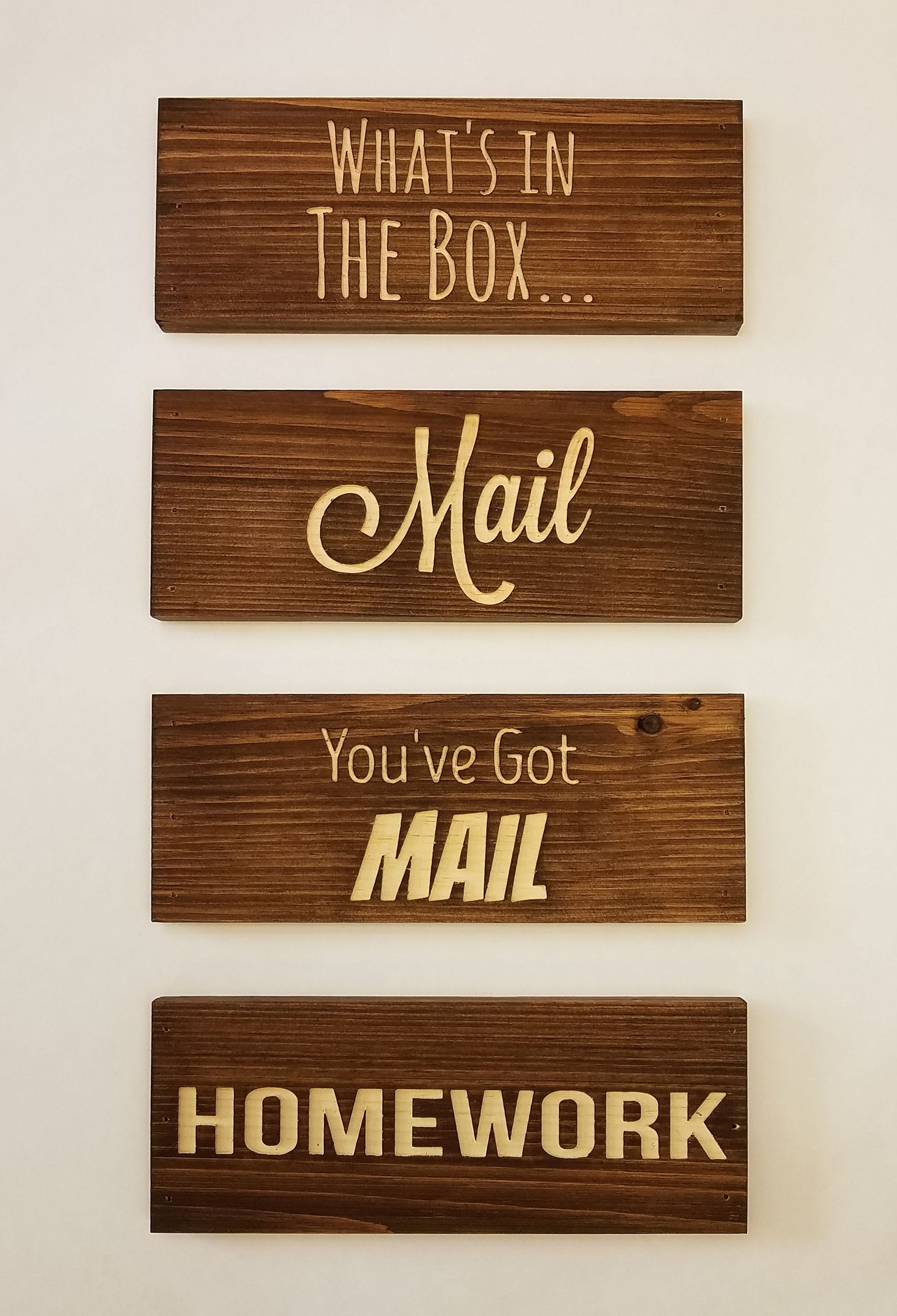 Restyled Farmhouse Mail Organizer with Hooks Bin Fronts