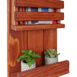 Bradford Vertical Wall Organizer, 20 Stain Colors, Shown in Red Chestnut