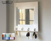 Quakertown Farmhouse Mirror With Hooks, 20 Paint Colors - Renewed Decor & Storage