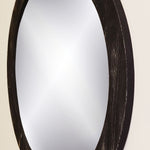 Wood Basics Round Decorative Wall Mirror, Mirror Wall Decor, Vanity Mirror, Bathroom Mirror, Industrial Mirror, Rustic Mirror - Renewed Decor & Storage