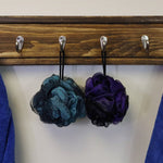 Herringbone Wall Hook Coat Rack 4 Sizes & 20 Colors, Dark Walnut & Nickel Hooks