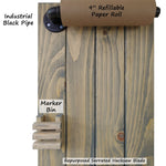 Rydal Farmhouse Rustic Wooden Memo Paper Roll Holder, Personalized Gift, Housewarming Gift, Farmhouse Wall Decor, Rustic - Renewed Decor & Storage