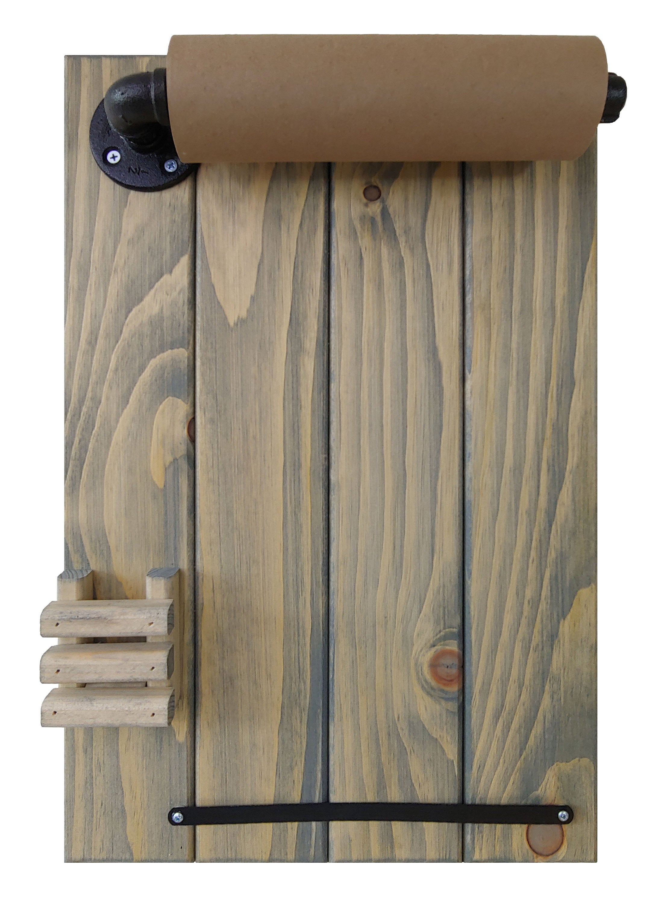 Rydal Farmhouse Rustic Wooden Memo Paper Roll Holder, Personalized Gift, Housewarming Gift, Farmhouse Wall Decor, Rustic - Renewed Decor & Storage