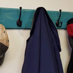 Brookside Wall Mounted Hook Rack - 20 Paint Colors, Shown in Coral Blue