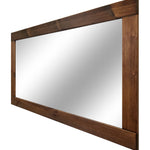 Natural Rustic Wall Mirror, Reclaimed Styled Wood Mirror, Vanity Mirror, Barnwood Mirror, Farmhouse Wall Decor, Bathroom Decor - Renewed Decor & Storage